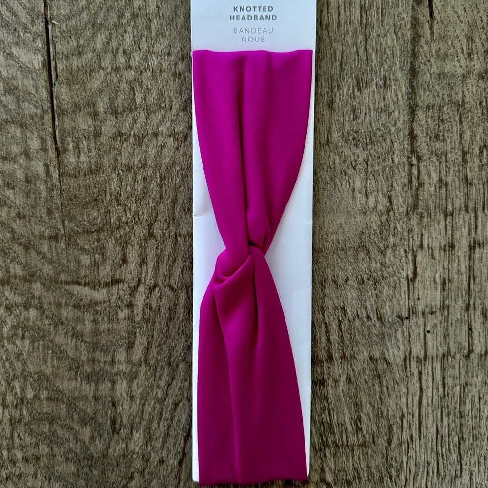 Athleta Knotted Headband - Hot Pink - One Size